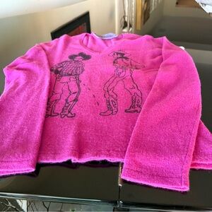 Upcycled Stella Neptune Vibrant Pink Graphic Sweater
